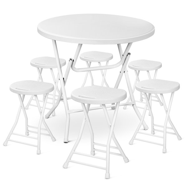 MoNiBloom 6Person Folding Round Table And Chair Set Wayfair